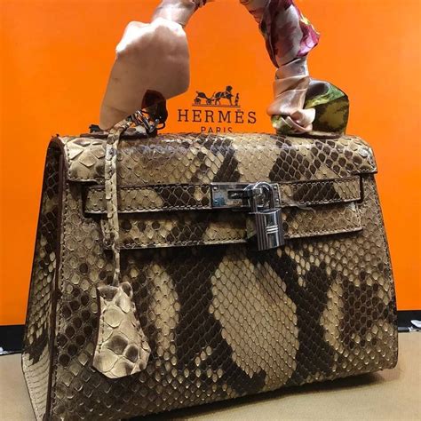 hermes snake skin bag